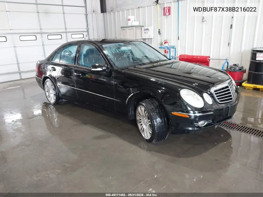 MERCEDES E-KLASSE 2008, VIN WDBUF87X38B216022