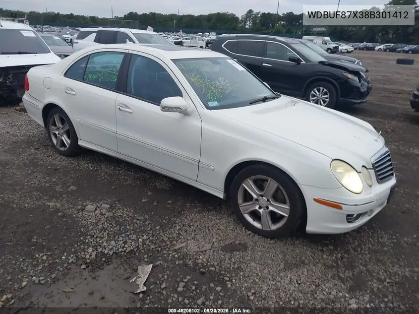 MERCEDES E-KLASSE 2008, VIN WDBUF87X38B301412