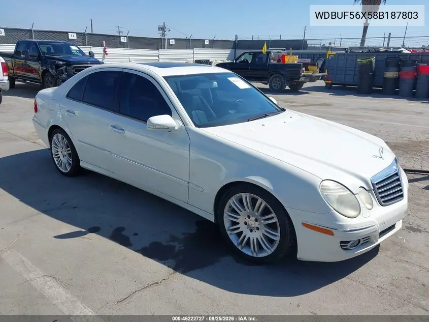 MERCEDES E-KLASSE 2008, VIN WDBUF56X58B187803