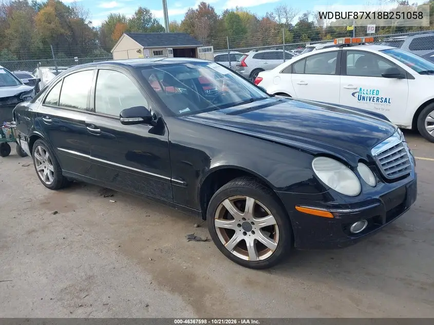 MERCEDES E-KLASSE 2008, VIN WDBUF87X18B251058