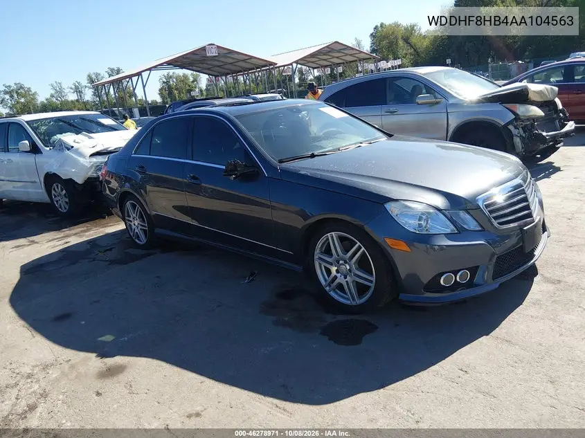 MERCEDES E-KLASSE 2010, VIN WDDHF8HB4AA104563