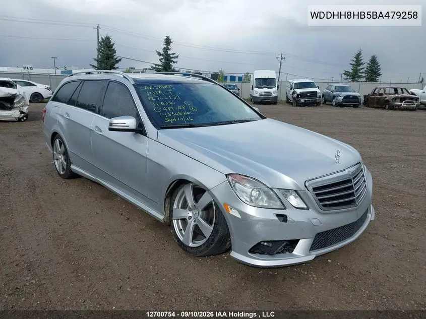 MERCEDES E-KLASSE 2011, VIN WDDHH8HB5BA479258