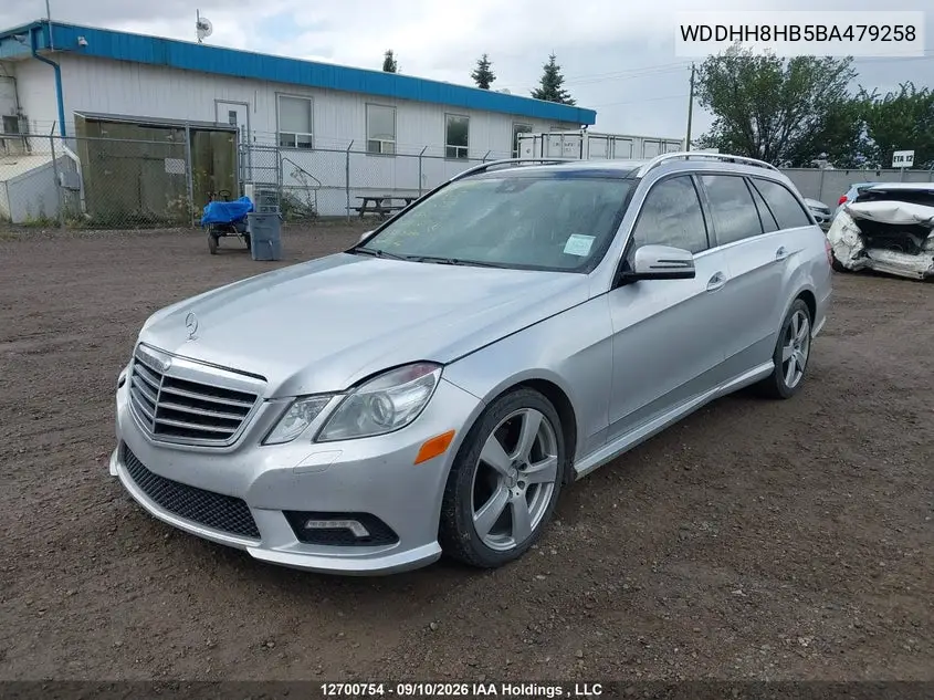 2011 MERCEDES E-KLASSE VIN WDDHH8HB5BA479258 — фото 2