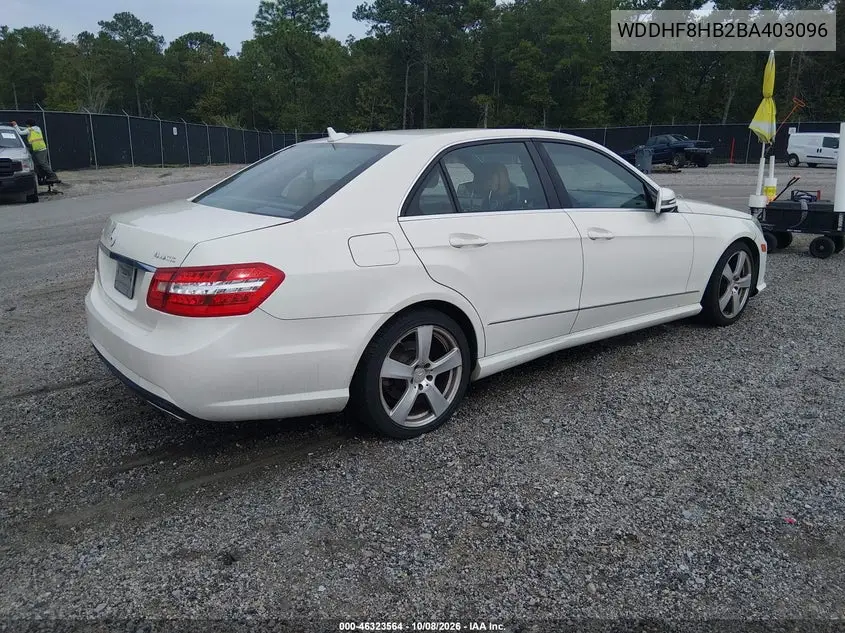 2011 MERCEDES E-KLASSE VIN WDDHF8HB2BA403096 — фото 4