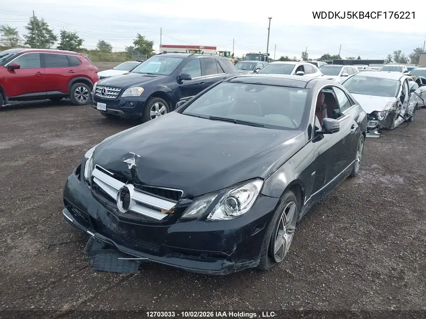 2012 MERCEDES E-KLASSE VIN WDDKJ5KB4CF176221 — фото 2