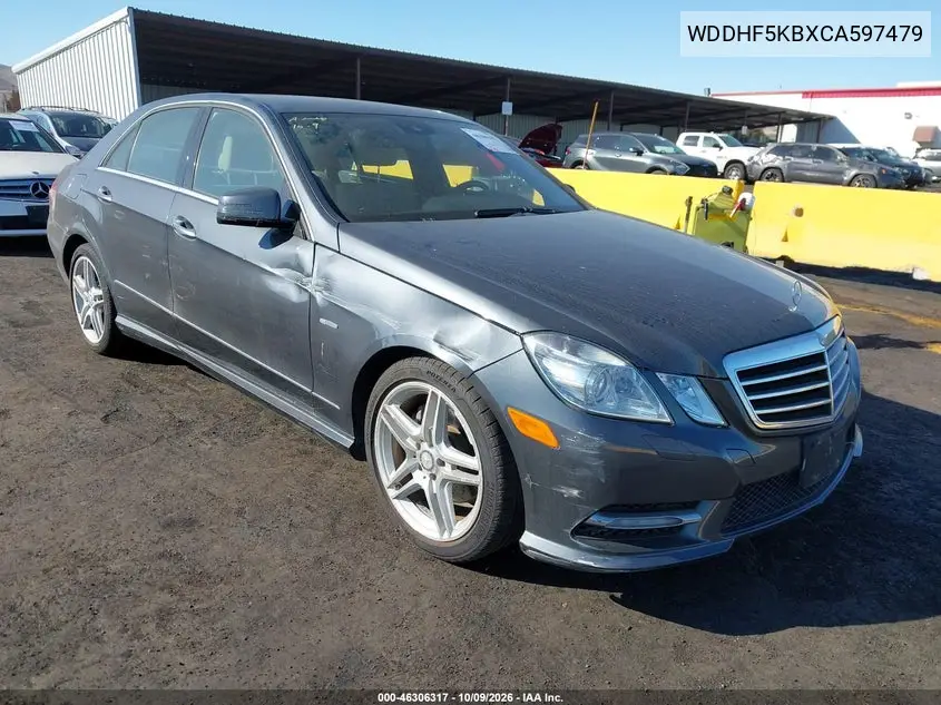 MERCEDES E-KLASSE 2012, VIN WDDHF5KBXCA597479