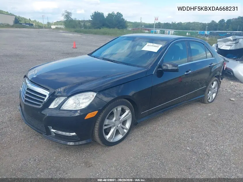 2013 MERCEDES E-KLASSE VIN WDDHF5KBXDA668231 — фото 2