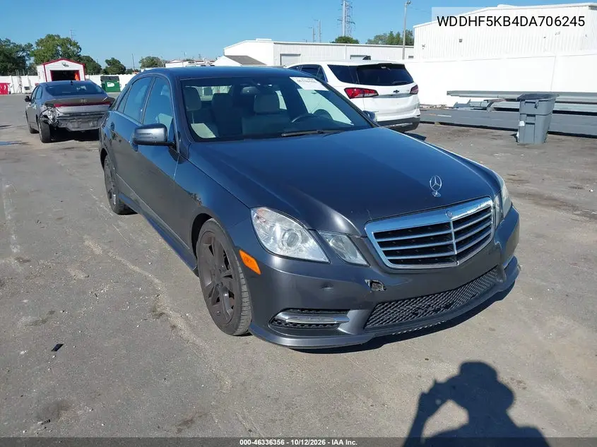 MERCEDES E-KLASSE 2013, VIN WDDHF5KB4DA706245