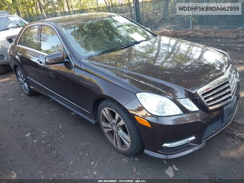 MERCEDES E-KLASSE 2013, VIN WDDHF5KB8DA662959