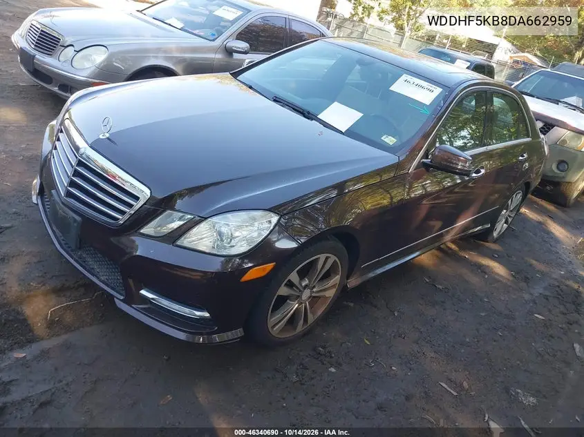 2013 MERCEDES E-KLASSE VIN WDDHF5KB8DA662959 — фото 2