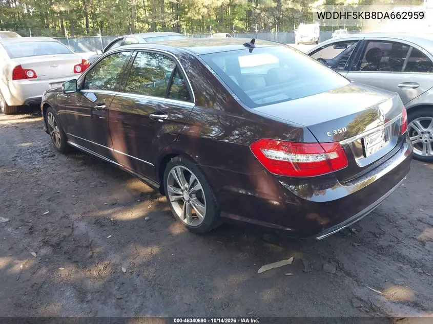 2013 MERCEDES E-KLASSE VIN WDDHF5KB8DA662959 — фото 3