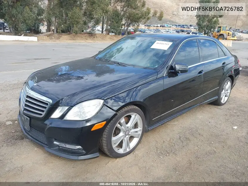 2013 MERCEDES E-KLASSE VIN WDDHF5KB9DA726782 — фото 2