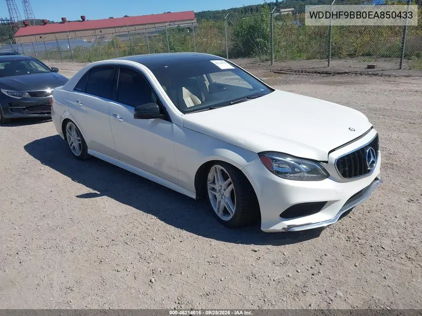 MERCEDES E-KLASSE 2014, VIN WDDHF9BB0EA850433