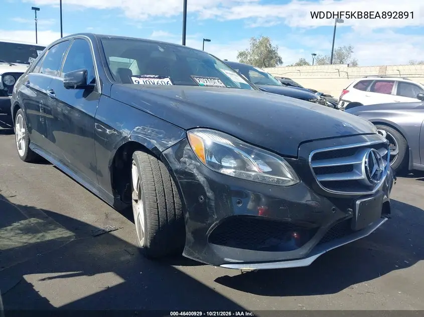 MERCEDES E-KLASSE 2014, VIN WDDHF5KB8EA892891
