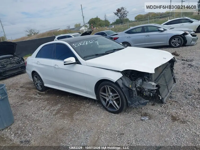 MERCEDES E-KLASSE 2016, VIN WDDHF6HB3GB214608