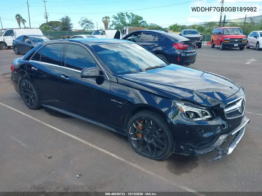 MERCEDES E-KLASSE 2016, VIN WDDHF7GB0GB189982