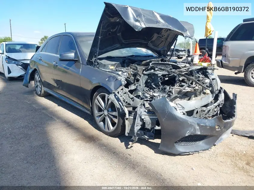 MERCEDES E-KLASSE 2016, VIN WDDHF5KB6GB190372