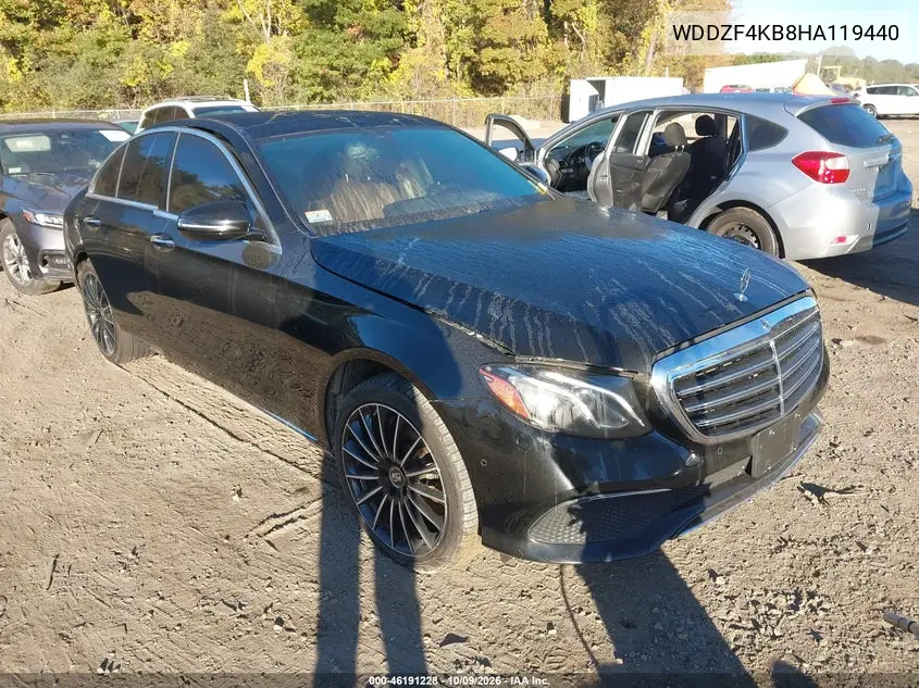 MERCEDES E-KLASSE 2017, VIN WDDZF4KB8HA119440