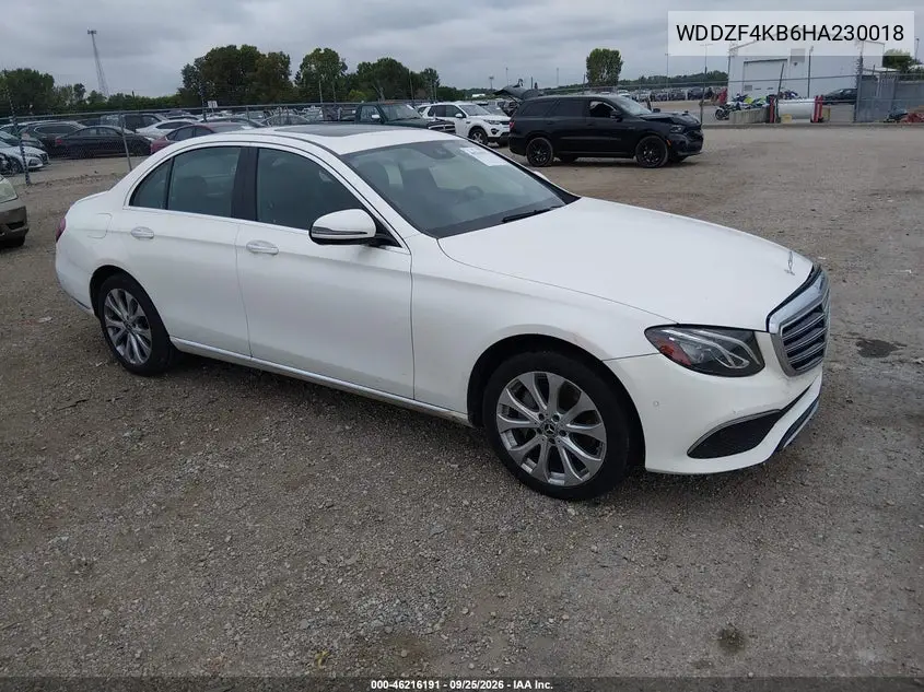 MERCEDES E-KLASSE 2017, VIN WDDZF4KB6HA230018
