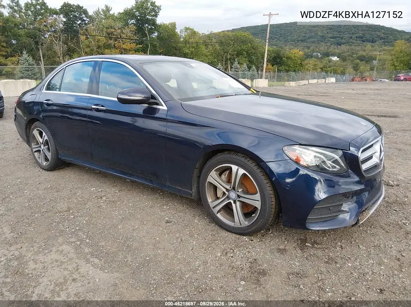 MERCEDES E-KLASSE 2017, VIN WDDZF4KBXHA127152