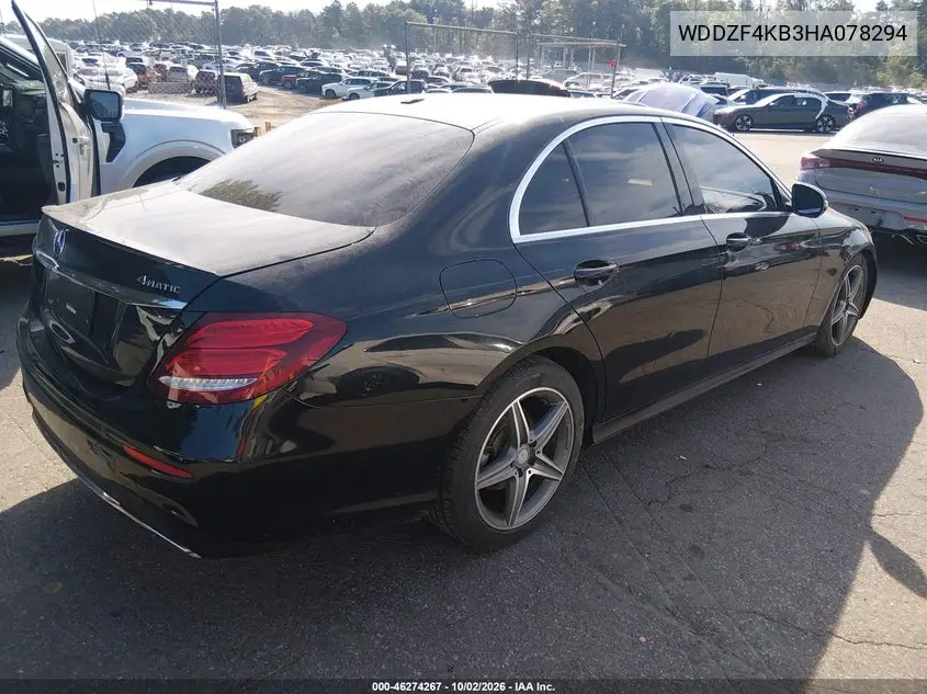 2017 MERCEDES E-KLASSE VIN WDDZF4KB3HA078294 — фото 4