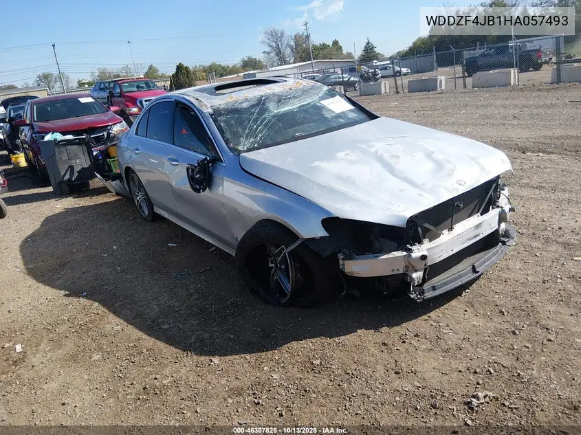 MERCEDES E-KLASSE 2017, VIN WDDZF4JB1HA057493