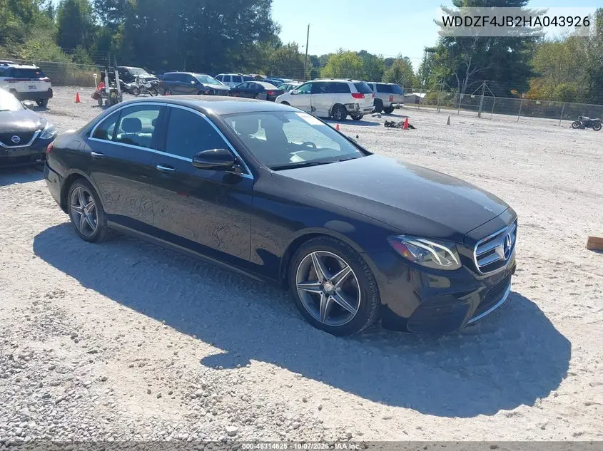 MERCEDES E-KLASSE 2017, VIN WDDZF4JB2HA043926