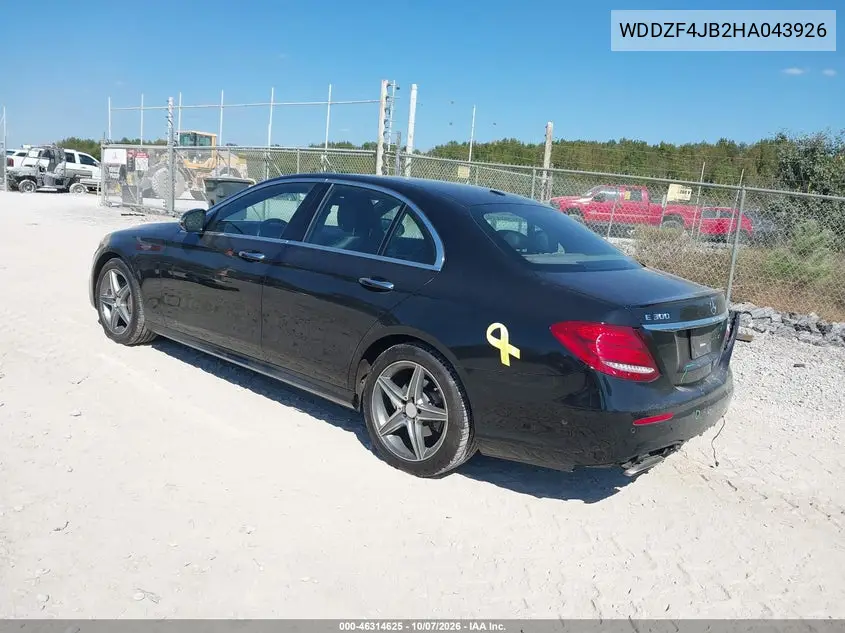 2017 MERCEDES E-KLASSE VIN WDDZF4JB2HA043926 — фото 3
