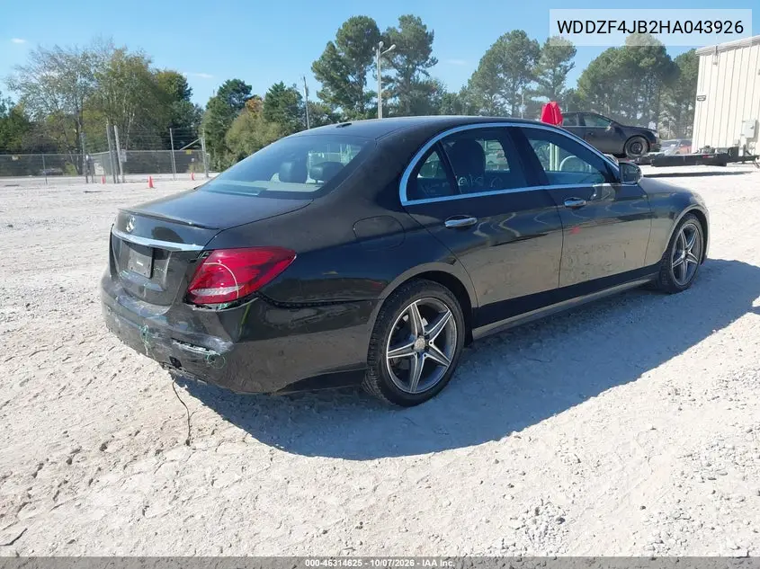 2017 MERCEDES E-KLASSE VIN WDDZF4JB2HA043926 — фото 4