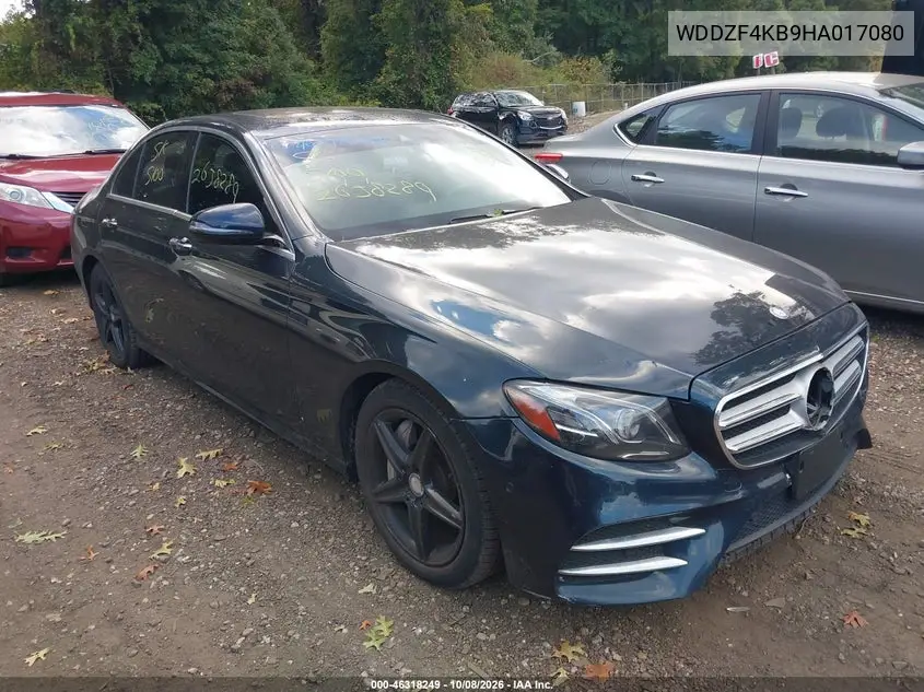 MERCEDES E-KLASSE 2017, VIN WDDZF4KB9HA017080