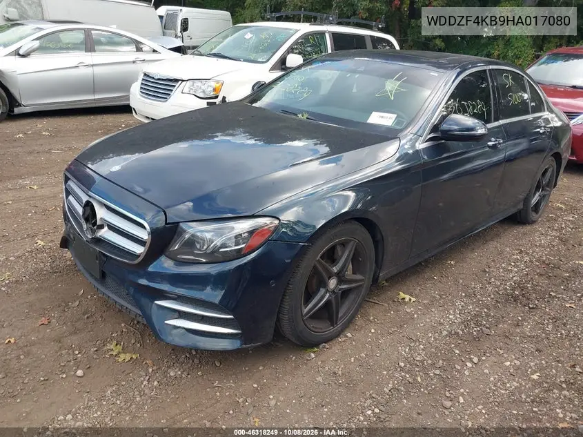 2017 MERCEDES E-KLASSE VIN WDDZF4KB9HA017080 — фото 2