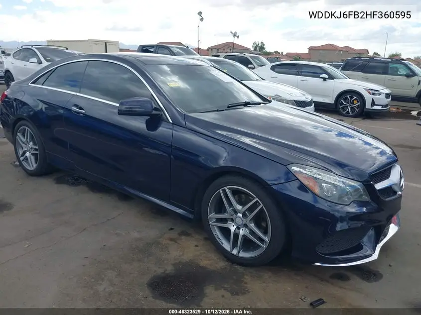 MERCEDES E-KLASSE 2017, VIN WDDKJ6FB2HF360595