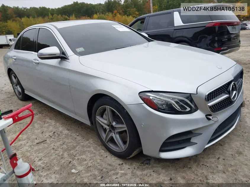 MERCEDES E-KLASSE 2017, VIN WDDZF4KB5HA105138