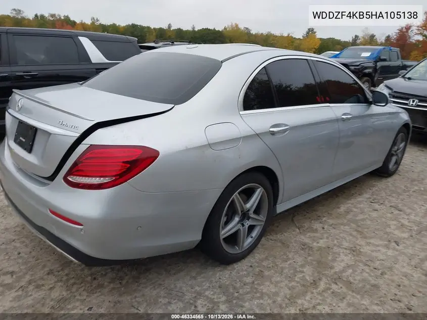 2017 MERCEDES E-KLASSE VIN WDDZF4KB5HA105138 — фото 4