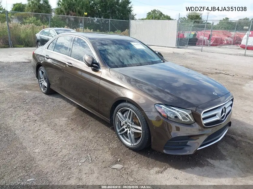 MERCEDES E-KLASSE 2018, VIN WDDZF4JB4JA351038
