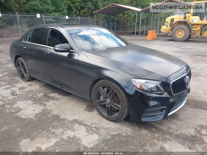 MERCEDES E-KLASSE 2018, VIN WDDZF4KB0JA345364