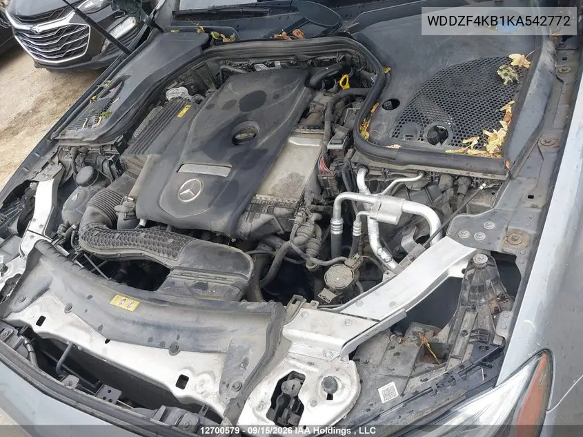 2019 MERCEDES E-KLASSE VIN WDDZF4KB1KA542772 — фото 10