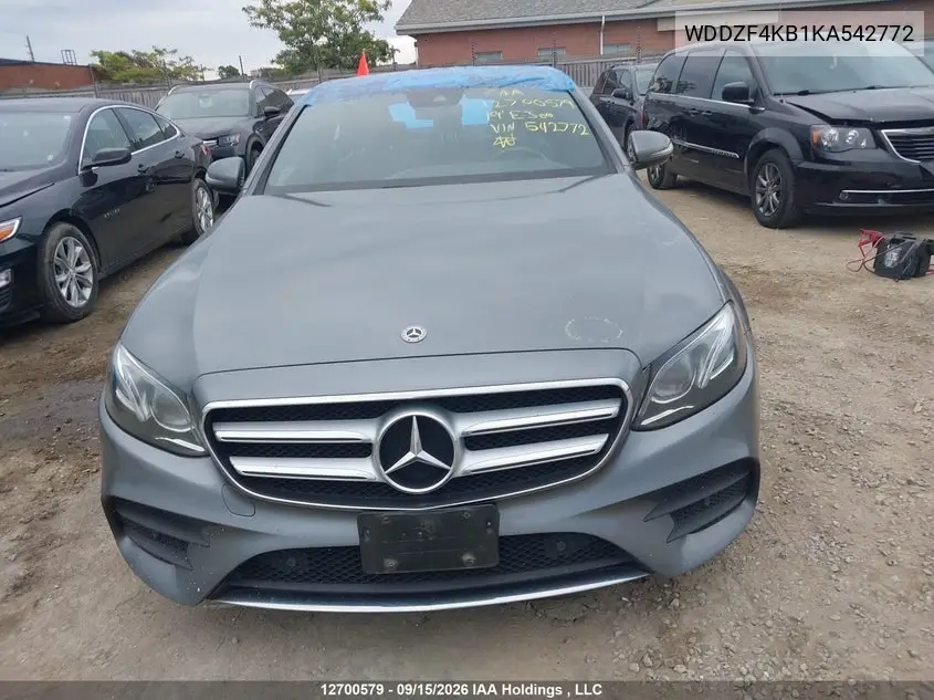 2019 MERCEDES E-KLASSE VIN WDDZF4KB1KA542772 — фото 12