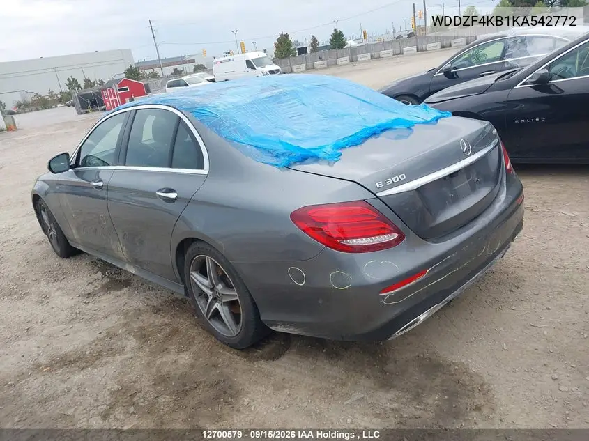 2019 MERCEDES E-KLASSE VIN WDDZF4KB1KA542772 — фото 3