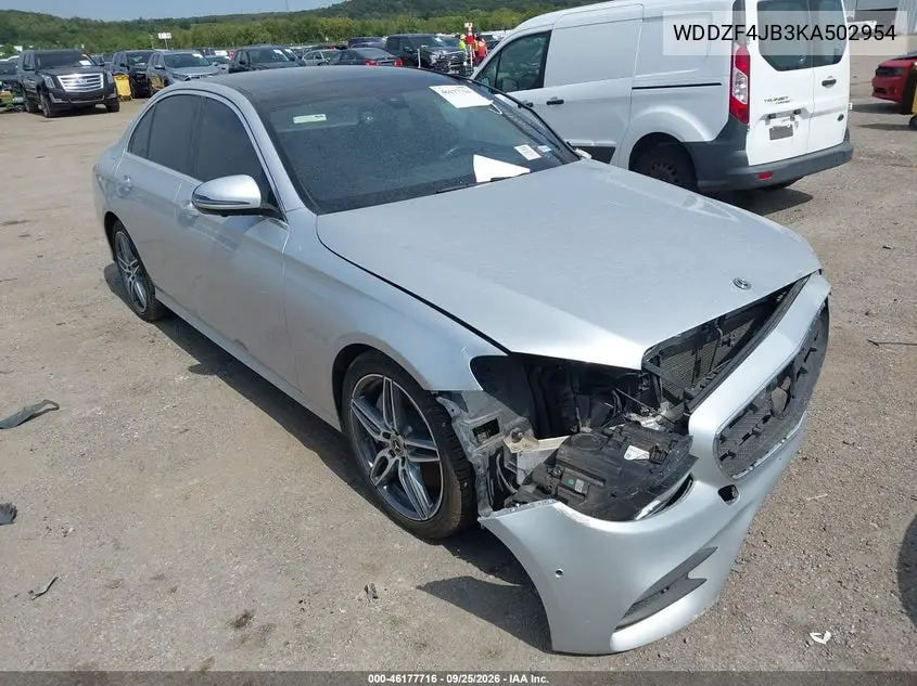 MERCEDES E-KLASSE 2019, VIN WDDZF4JB3KA502954