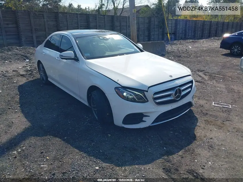 MERCEDES E-KLASSE 2019, VIN WDDZF4KB7KA551458