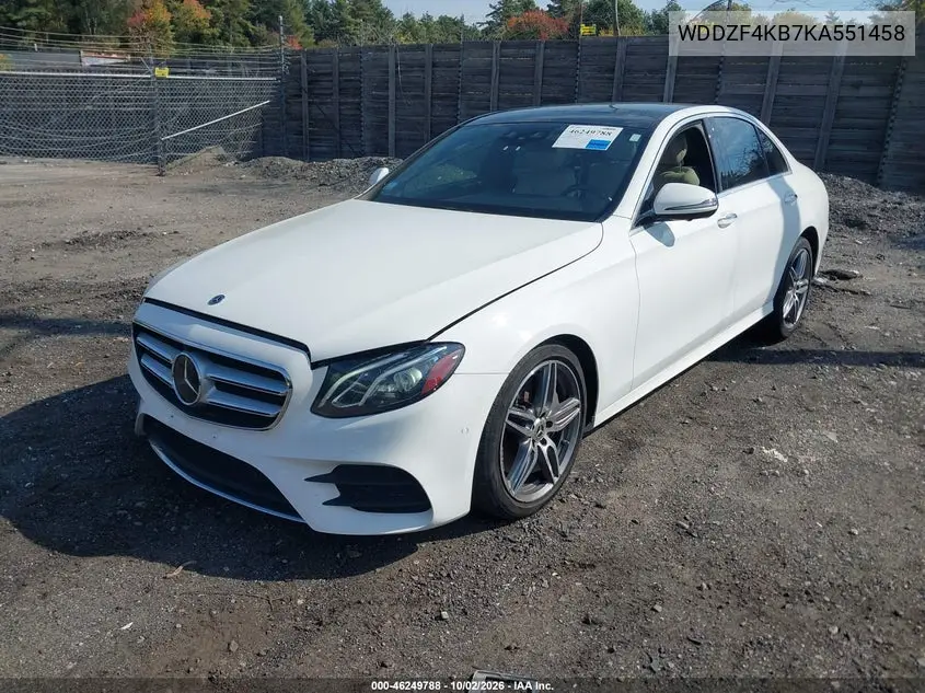 2019 MERCEDES E-KLASSE VIN WDDZF4KB7KA551458 — фото 2