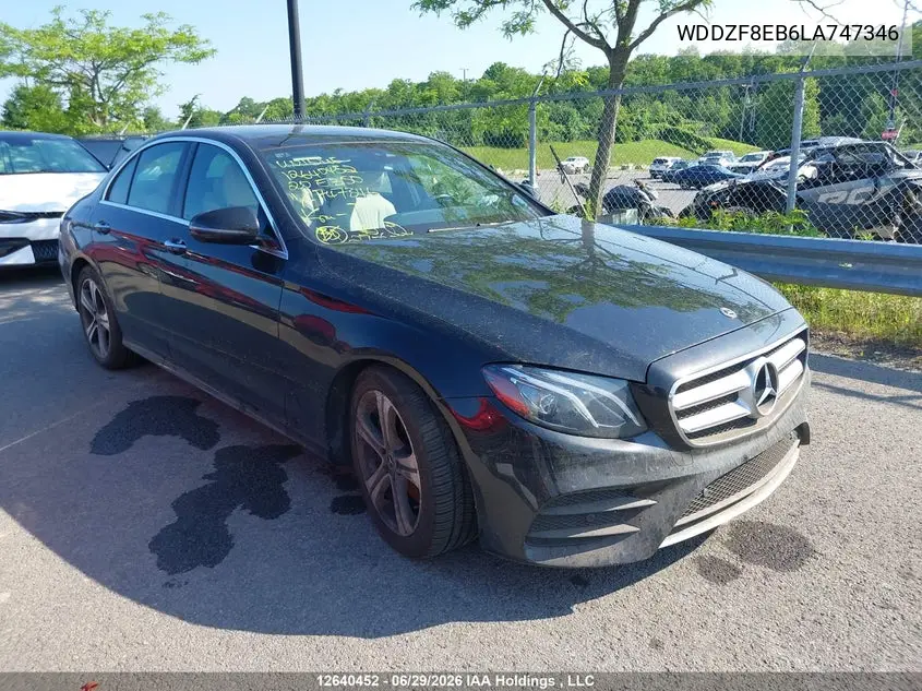MERCEDES E-KLASSE 2020, VIN WDDZF8EB6LA747346