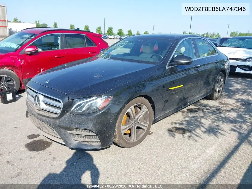 2020 MERCEDES E-KLASSE VIN WDDZF8EB6LA747346 — фото 2
