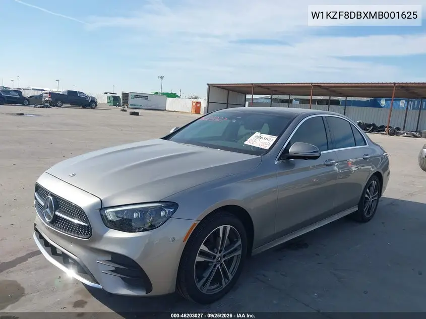 2021 MERCEDES E-KLASSE VIN W1KZF8DBXMB001625 — фото 2