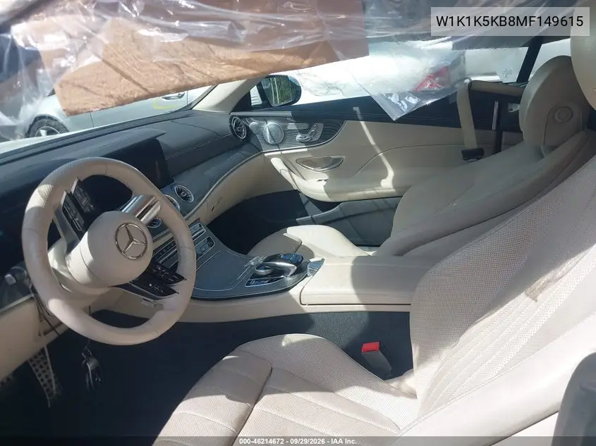 2021 MERCEDES E-KLASSE VIN W1K1K5KB8MF149615 — фото 5