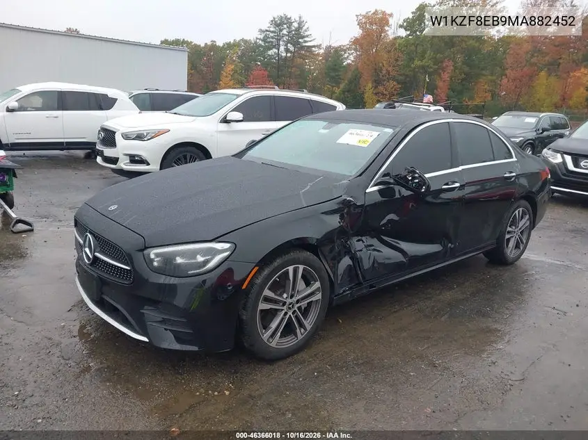2021 MERCEDES E-KLASSE VIN W1KZF8EB9MA882452 — фото 2