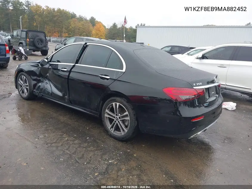 2021 MERCEDES E-KLASSE VIN W1KZF8EB9MA882452 — фото 3