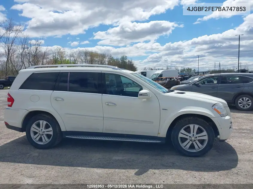 2011 MERCEDES GL-KLASSE VIN 4JGBF2FE7BA747853 — фото 13