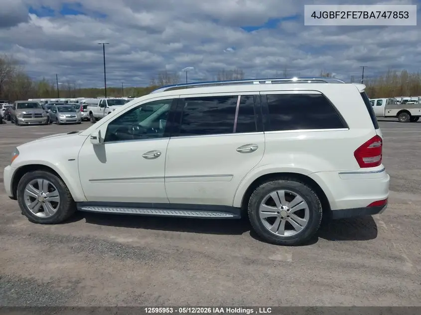 2011 MERCEDES GL-KLASSE VIN 4JGBF2FE7BA747853 — фото 14